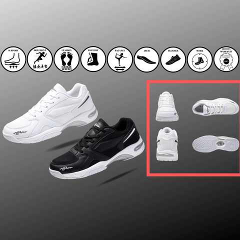 The One High Arch Orthopedic Comfort Walking Running Performance Black Sneakers Shoes for Men