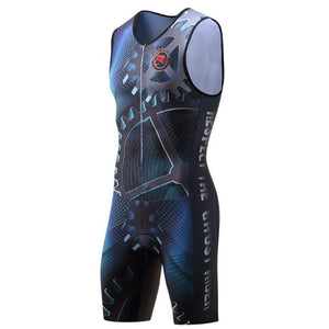 TELEYI Men Cycling Triathlon Suit sleeveless Bicycle Skinsuit Dress Male Bike Jersey Mallot Clothes Clothing Set Uniform Wear