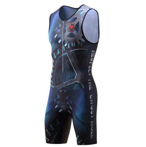 TELEYI Men Cycling Triathlon Suit sleeveless Bicycle Skinsuit Dress Male Bike Jersey Mallot Clothes Clothing Set Uniform Wear