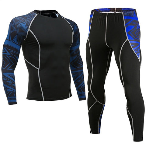 2019 New Compression Men's Sport Suits Quick Dry Running sets Clothes Sports Joggers Training Gym Fitness Tracksuits Running Set