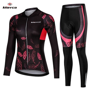 Women Cycling Clothing Cycling Sets Bike uniform Female Long Sleeve Cycling Jersey Set Road Bicycle Jerseys MTB Bicycle Wear