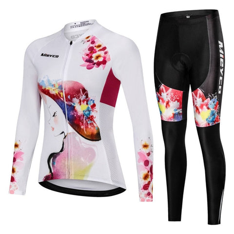 Women Cycling Clothing Cycling Sets Bike uniform Female Long Sleeve Cycling Jersey Set Road Bicycle Jerseys MTB Bicycle Wear