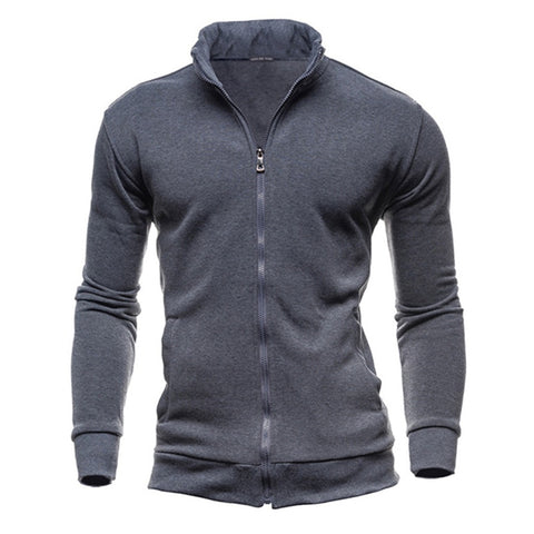 Men Sportswear Running Jacket Autumn Sports Clothes Hoodies Stand Collar Zipper Sweatshirt Male Hoody Tracksuit Plus Size