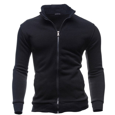 Men Sportswear Running Jacket Autumn Sports Clothes Hoodies Stand Collar Zipper Sweatshirt Male Hoody Tracksuit Plus Size