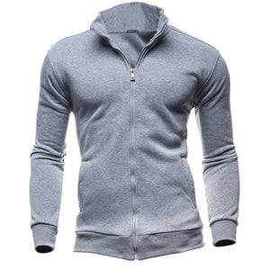 Men Sportswear Running Jacket Autumn Sports Clothes Hoodies Stand Collar Zipper Sweatshirt Male Hoody Tracksuit Plus Size