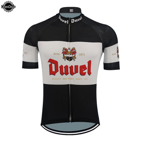 NEW DUVEL Cycling jersey Men Short sleeve Breathable pro team Bike wear Cartoon Funny cycling clothing top MTB Summer Sportswear