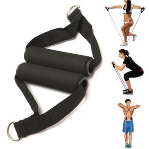 Pair Sports Fitness Latex Tube Pull Handle D-ring Connection