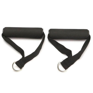 Pair Sports Fitness Latex Tube Pull Handle D-ring Connection