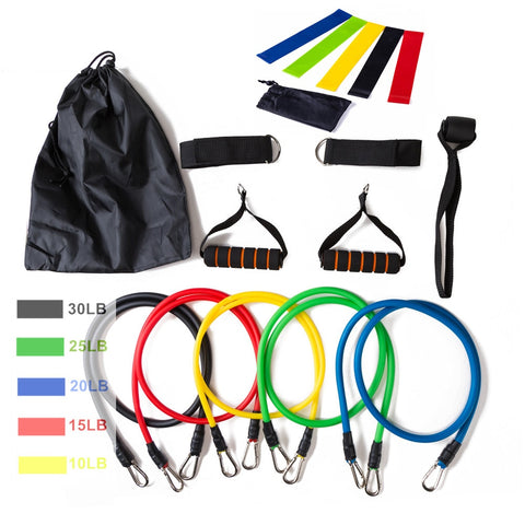 17Pcs/Set Latex Resistance Bands