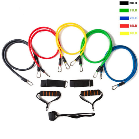 17Pcs/Set Latex Resistance Bands