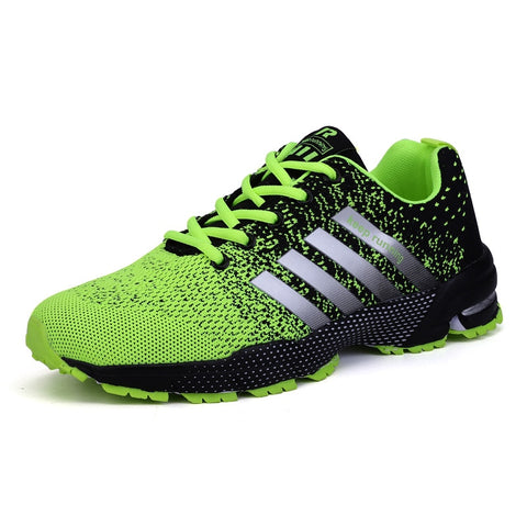 Big Size Green Breathable Cheap Running Shoes Men Flyknit Red Outdoor Marathon Sneakers Lightweight Keep Running Men Sport Shoes