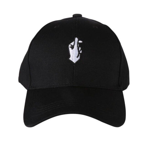 AISPORT Sports Baseball Cap Angled Brim Love Gesture Finger Printed Cotton Hat Adult Sportswear Accessories