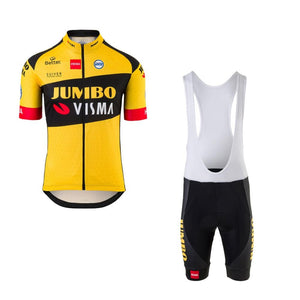 2020 new pro team jumbo visma cycling jersey set Bicycle maillot mens breathable MTB quick dry bike Ropa ciclismo 9D gel pad