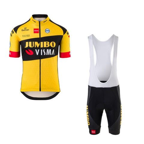 2020 new pro team jumbo visma cycling jersey set Bicycle maillot mens breathable MTB quick dry bike Ropa ciclismo 9D gel pad