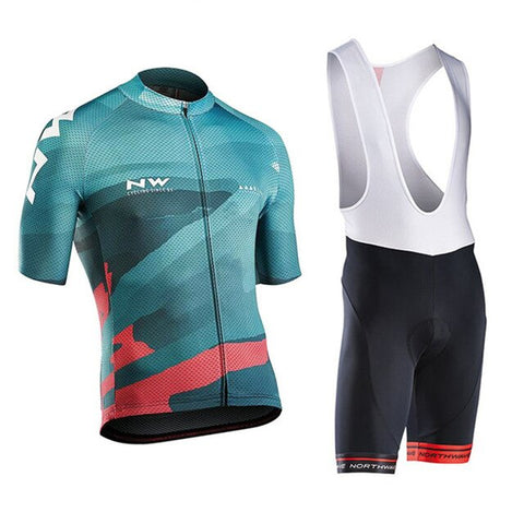 NW 2019 Summer Cycling Jersey Short Sleeve Set Bike Bicycle Clothing ropa Ciclismo uniformes Cycle Clothes Maillot Bib Shorts #7