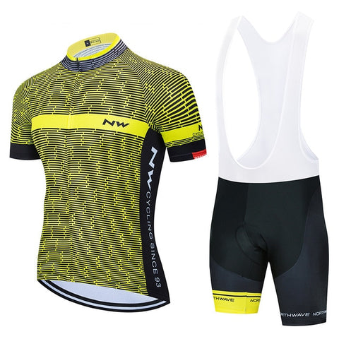 NW 2019 Summer Cycling Jersey Short Sleeve Set Bike Bicycle Clothing ropa Ciclismo uniformes Cycle Clothes Maillot Bib Shorts #7