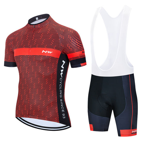 NW 2019 Summer Cycling Jersey Short Sleeve Set Bike Bicycle Clothing ropa Ciclismo uniformes Cycle Clothes Maillot Bib Shorts #7