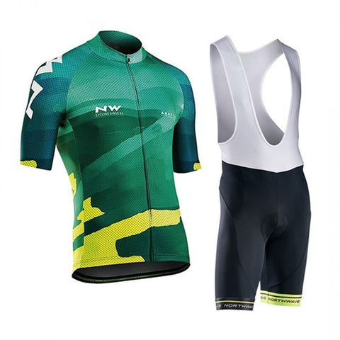 NW 2019 Summer Cycling Jersey Short Sleeve Set Bike Bicycle Clothing ropa Ciclismo uniformes Cycle Clothes Maillot Bib Shorts #7