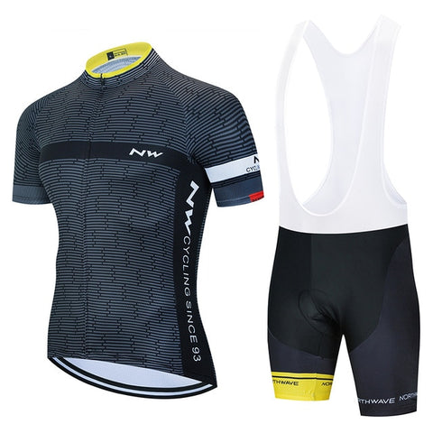 NW 2019 Summer Cycling Jersey Short Sleeve Set Bike Bicycle Clothing ropa Ciclismo uniformes Cycle Clothes Maillot Bib Shorts #7