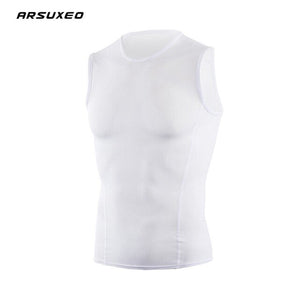 ARSUXEO Mens Breathable Summer Cycling Vest Running Sports Bicycle Cycling Undershirt Quick Dry Mesh Sleeveless Sports Vest c55