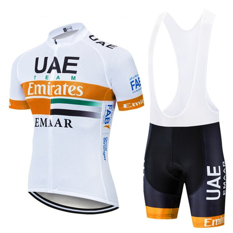 2019 TEAM UAE PRO cycling jersey 9D gel bike shorts suit MTB Ropa Ciclismo mens summer bicycling Maillot culotte clothing