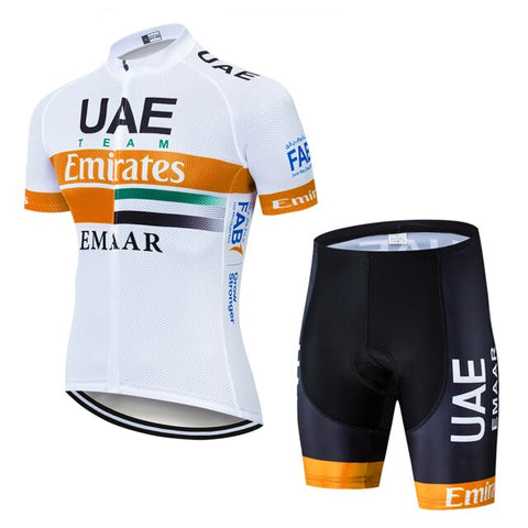 2019 TEAM UAE PRO cycling jersey 9D gel bike shorts suit MTB Ropa Ciclismo mens summer bicycling Maillot culotte clothing