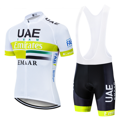 2019 TEAM UAE PRO cycling jersey 9D gel bike shorts suit MTB Ropa Ciclismo mens summer bicycling Maillot culotte clothing