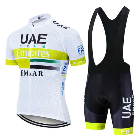 2019 TEAM UAE PRO cycling jersey 9D gel bike shorts suit MTB Ropa Ciclismo mens summer bicycling Maillot culotte clothing