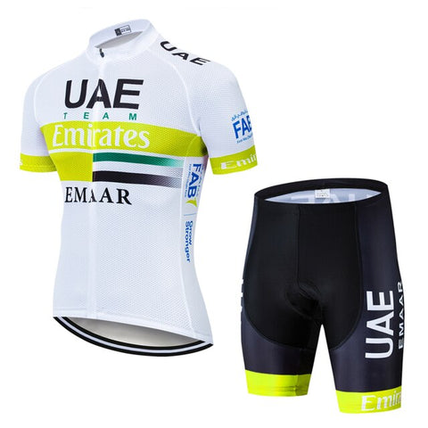 2019 TEAM UAE PRO cycling jersey 9D gel bike shorts suit MTB Ropa Ciclismo mens summer bicycling Maillot culotte clothing