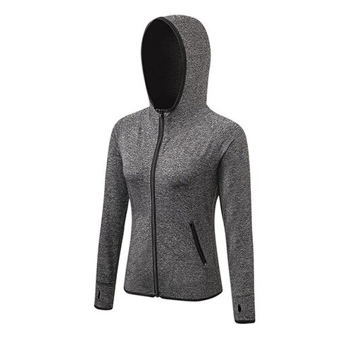 2018 New Women's Running Jacket Women Hooded Long Sleeve Quick Dry Yoga Gym Fitness Tights Outdoor Sports Coat Women Sportswear