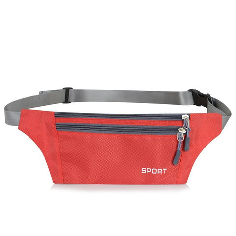 Men Women Pouch Sport Bum Waist Bag Chest Shoulder Pack Travel Handy Fanny Wallet Belt Zip Running Hiking Waterproof Outdoor