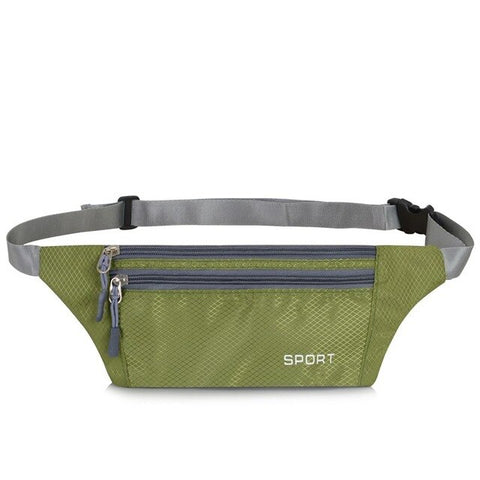 Men Women Pouch Sport Bum Waist Bag Chest Shoulder Pack Travel Handy Fanny Wallet Belt Zip Running Hiking Waterproof Outdoor