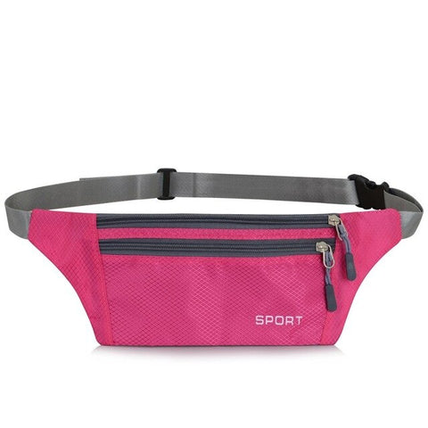 Men Women Pouch Sport Bum Waist Bag Chest Shoulder Pack Travel Handy Fanny Wallet Belt Zip Running Hiking Waterproof Outdoor