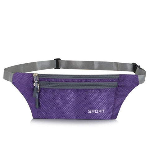 Men Women Pouch Sport Bum Waist Bag Chest Shoulder Pack Travel Handy Fanny Wallet Belt Zip Running Hiking Waterproof Outdoor