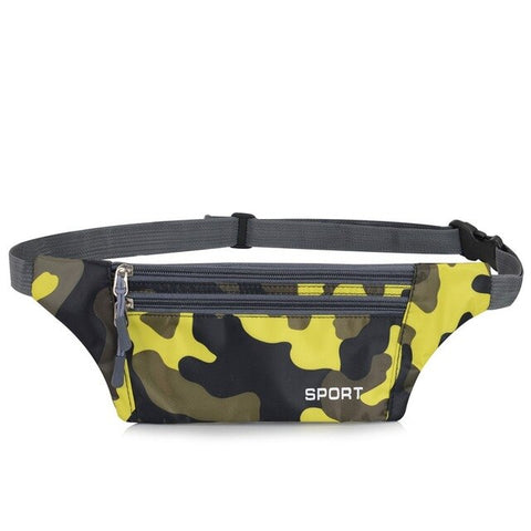 Men Women Pouch Sport Bum Waist Bag Chest Shoulder Pack Travel Handy Fanny Wallet Belt Zip Running Hiking Waterproof Outdoor