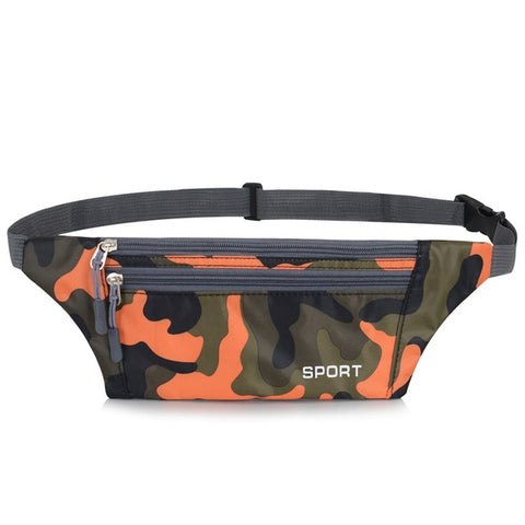 Men Women Pouch Sport Bum Waist Bag Chest Shoulder Pack Travel Handy Fanny Wallet Belt Zip Running Hiking Waterproof Outdoor