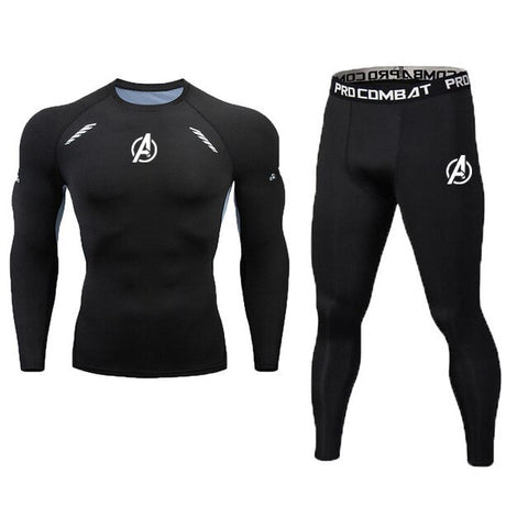 High Quality Compression Men's Sport Suits Quick Dry Running sets Clothes Sports Joggers Training Gym Fitness Tracksuits Running