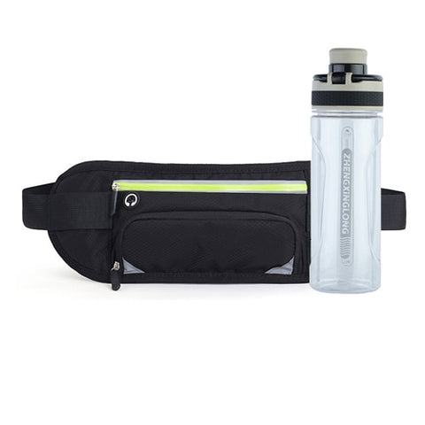 Running Waist Belt Bag Marathon With Water Bottle For 4.8-6.6 inch Phone Sports Trail Running Bag Men Women Fanny Pack