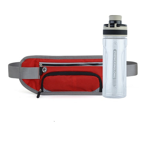 Running Waist Belt Bag Marathon With Water Bottle For 4.8-6.6 inch Phone Sports Trail Running Bag Men Women Fanny Pack