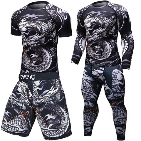 Brand New Men Tracksuit Sports Suit Gym Fitness Compression Clothes Running Jogging Sport Wear Exercise Workout Rashguard Tights