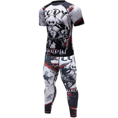 Brand New Men Tracksuit Sports Suit Gym Fitness Compression Clothes Running Jogging Sport Wear Exercise Workout Rashguard Tights