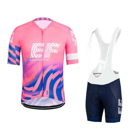 2020  pink pro tour team ef cycling jersey set Bicycle maillot breathable MTB quick dry bike clothing Ropa ciclismo 9D gel pad