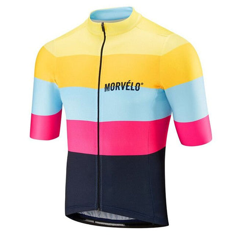 Cycling Jersey 2019 MORVELO Maillot Ropa Ciclismo Hombre Team Bike Clothing Quick-dry Short Sleeve Set MTB Bicycle Clothes 9D GE
