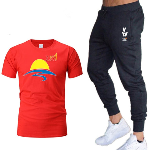 Men's Running Set 2Pcs/Sets Men Sportswear Compression Sports Suit Clothes Running Jogging Sport Wear Exercise Workout Tights