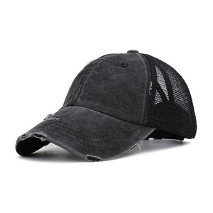 Summer New Adjustable Running Cap Mesh Cotton Ponytail Hat Headwear Outdoor Sports Cap Sunshade Sun Protection Baseball Hat