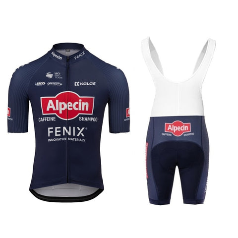 2020 Alpecin FENIX Cycling Short sleeve jerseys Men bib shorts gel thick pad riding clothing cycwear ciclismo hombre bike suit