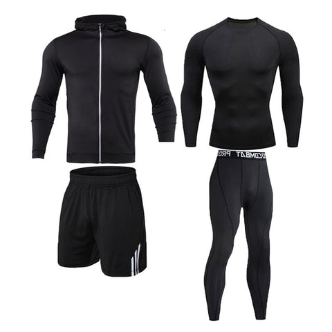 Sports clothing Men's Gym training Fitness sportswear Athletic physical workout Clothes Suits Running jogging Tracksuit Dry Fit