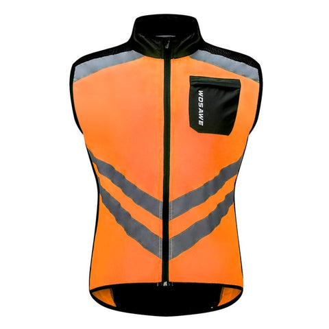 WOSAWE Reflective Cycling Vest Windproof MTB Road Bike Bicycle Sleeveless Jersey Top Cycle Gilet ciclismo Wind Coat