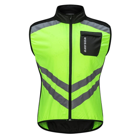 WOSAWE Reflective Cycling Vest Windproof MTB Road Bike Bicycle Sleeveless Jersey Top Cycle Gilet ciclismo Wind Coat