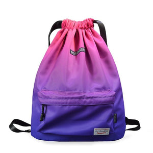 Waterproof Gym Bag Women Girls Sports Bag Travel Drawstring Bag Outdoor Bag Backpack for Training Swimming Fitness Bags Softback